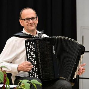 Akkordeonspieler Jevgenij Kobyakov 