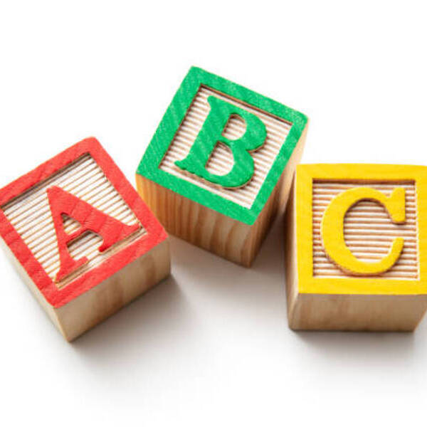 Toys: Alphabet Blocks - ABC Isolated on White Background